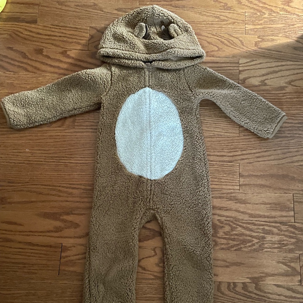 Carter's Reindeer One Piece - Tan and White